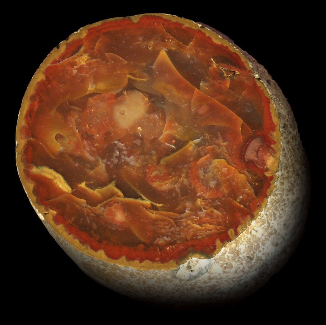 Bright Red Flint Pebble from the South Bank Area