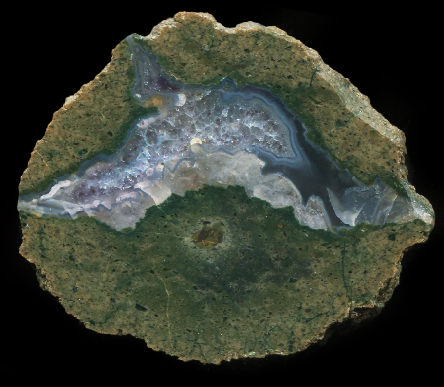 Zwickau Planitz Thunderegg with Light Amethyst and Crystal