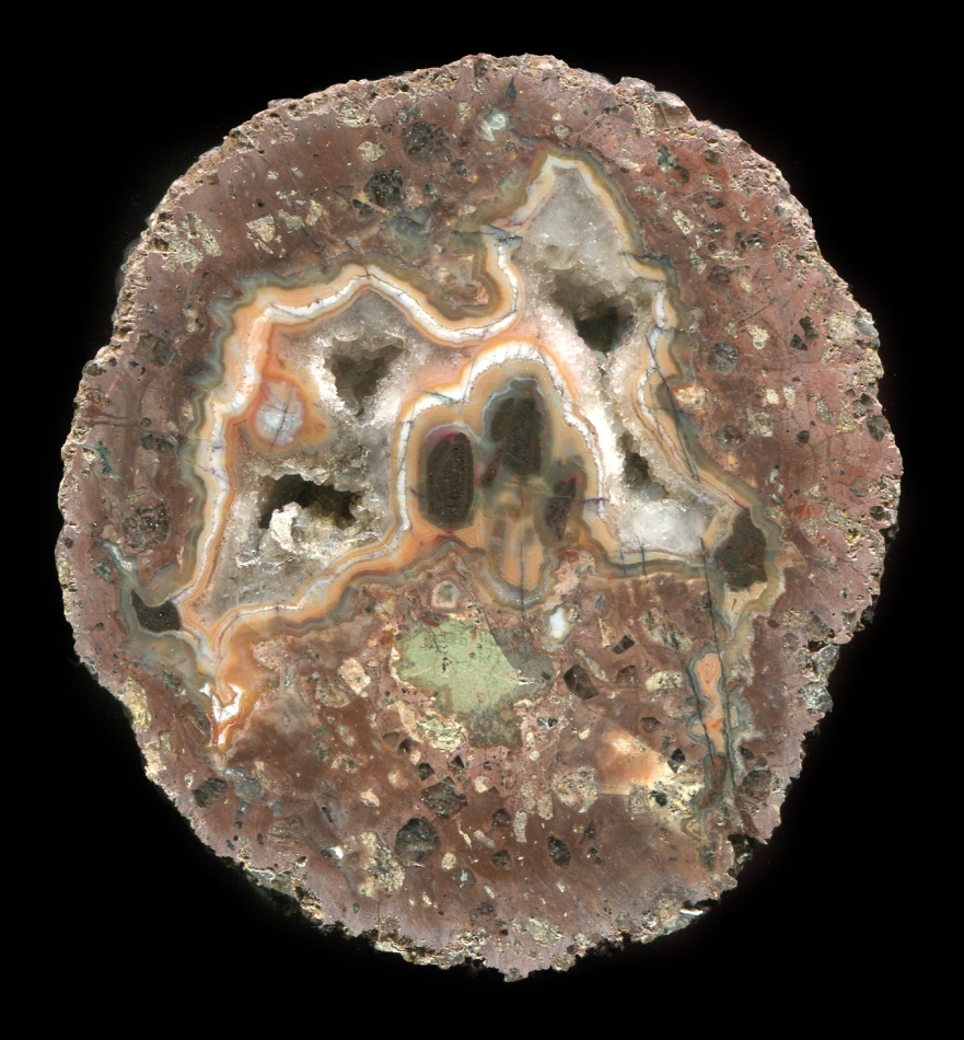 Large Köpfchen with Colourful Agate Bands