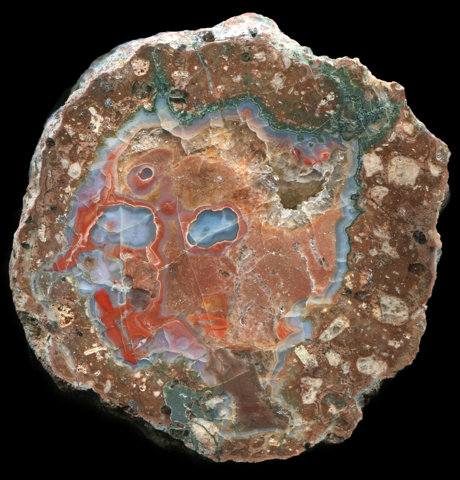 Small Mönchstal Thunderegg with a Core Filled with Red Mineralisation