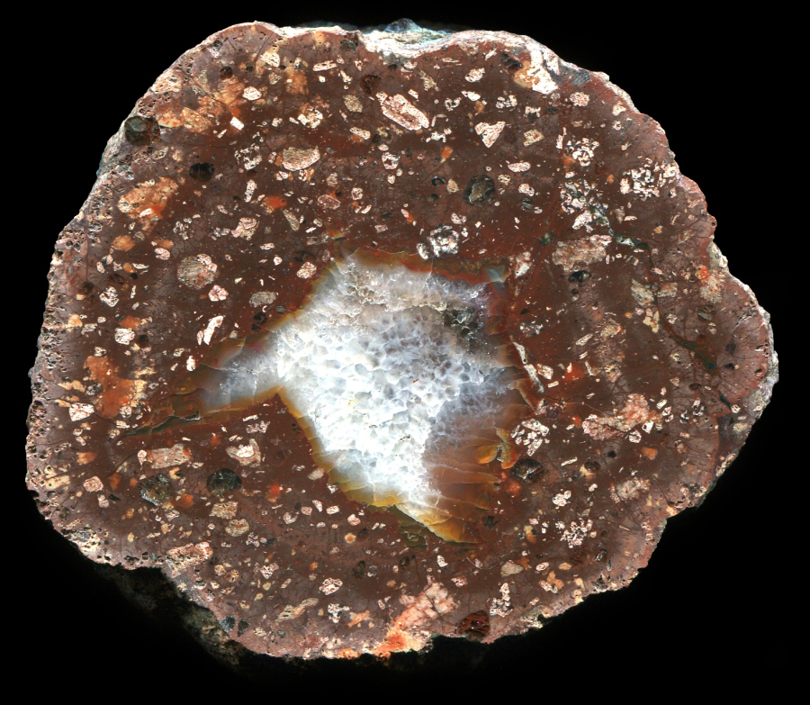 Rotterode #2 Thunderegg with Crystal.