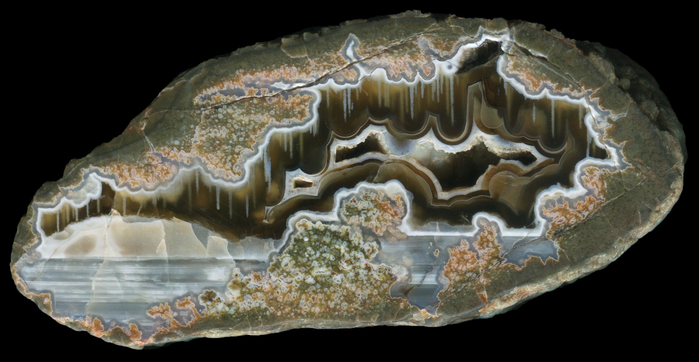 Dragonskin Thunderegg with Unusual Vertical Moss