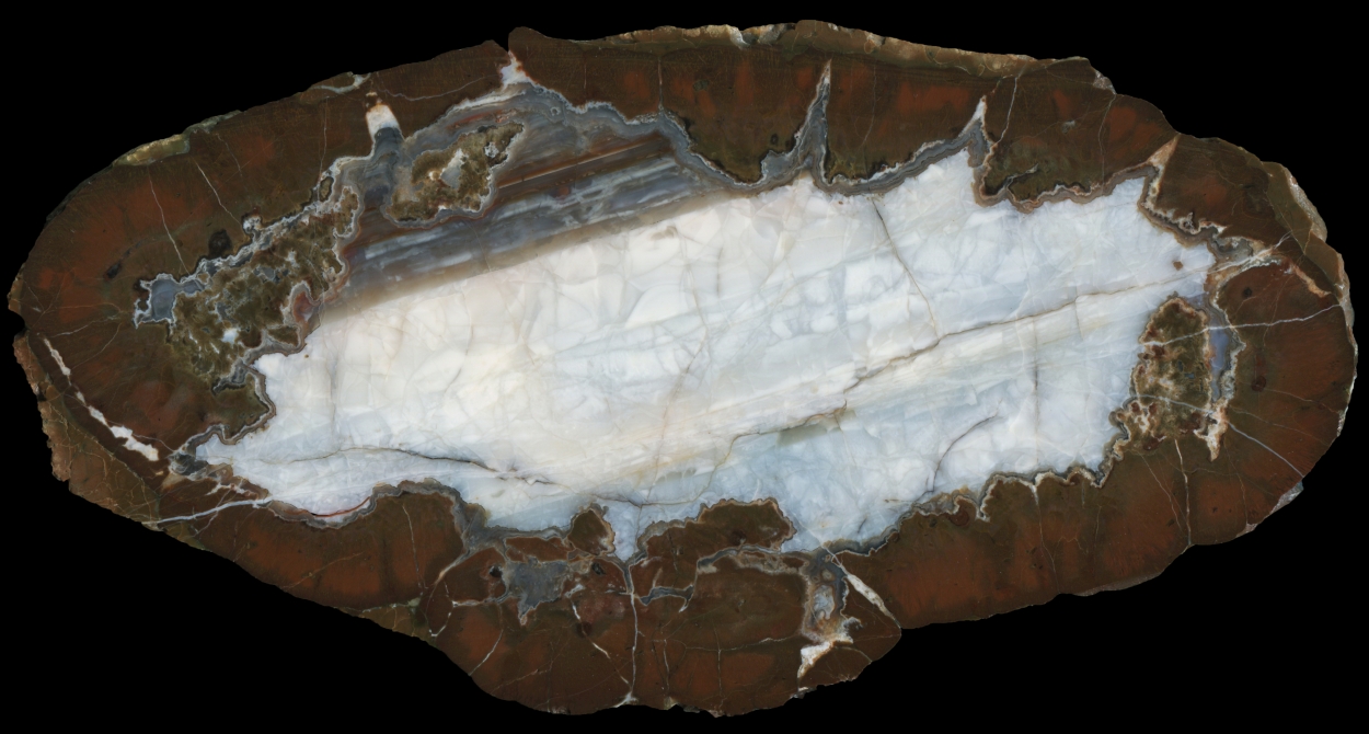 Large Torpedo Buchanan Thunderegg With White Opal