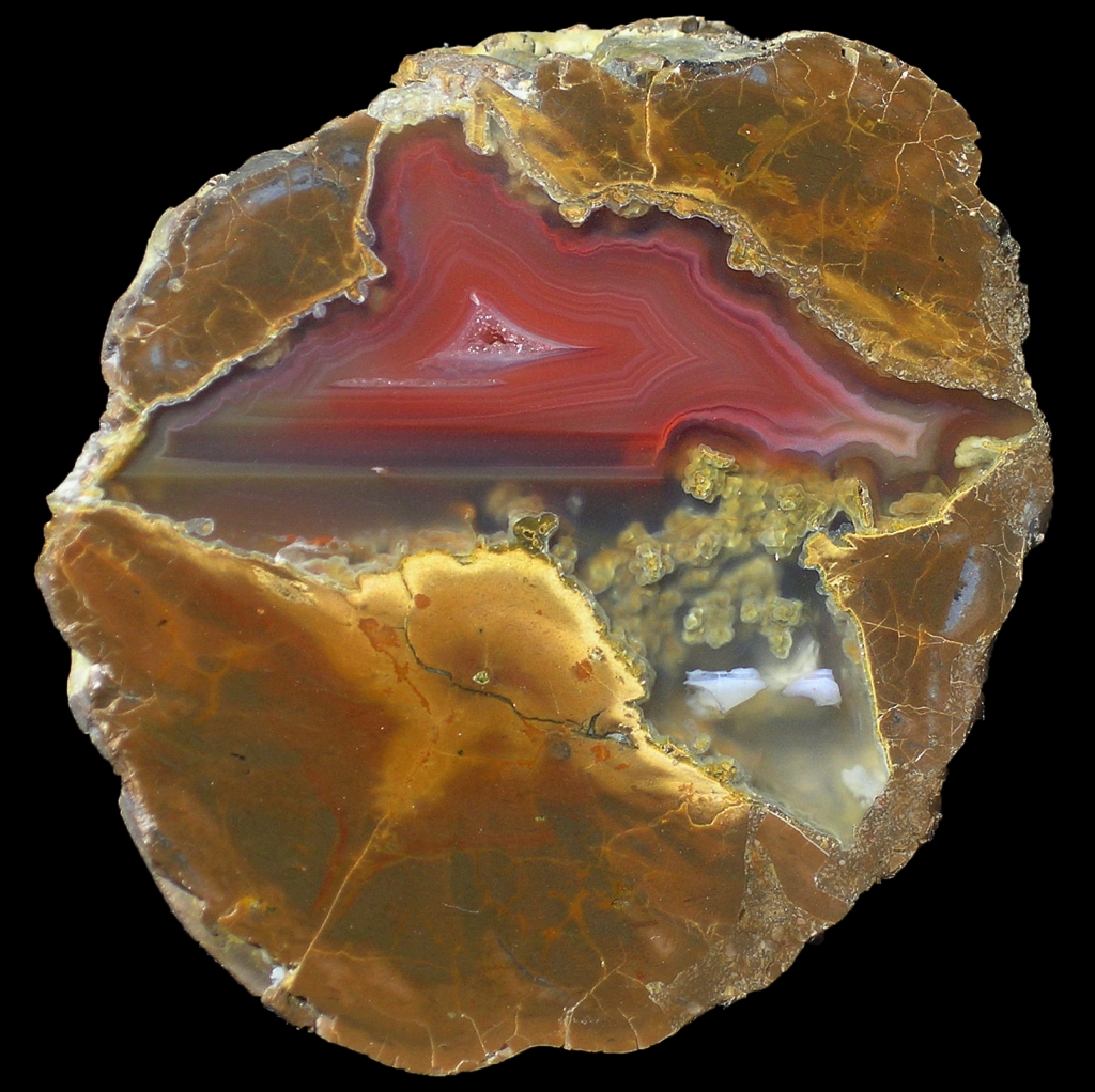 Stunning Wild Iris Thunderegg withRed Agate