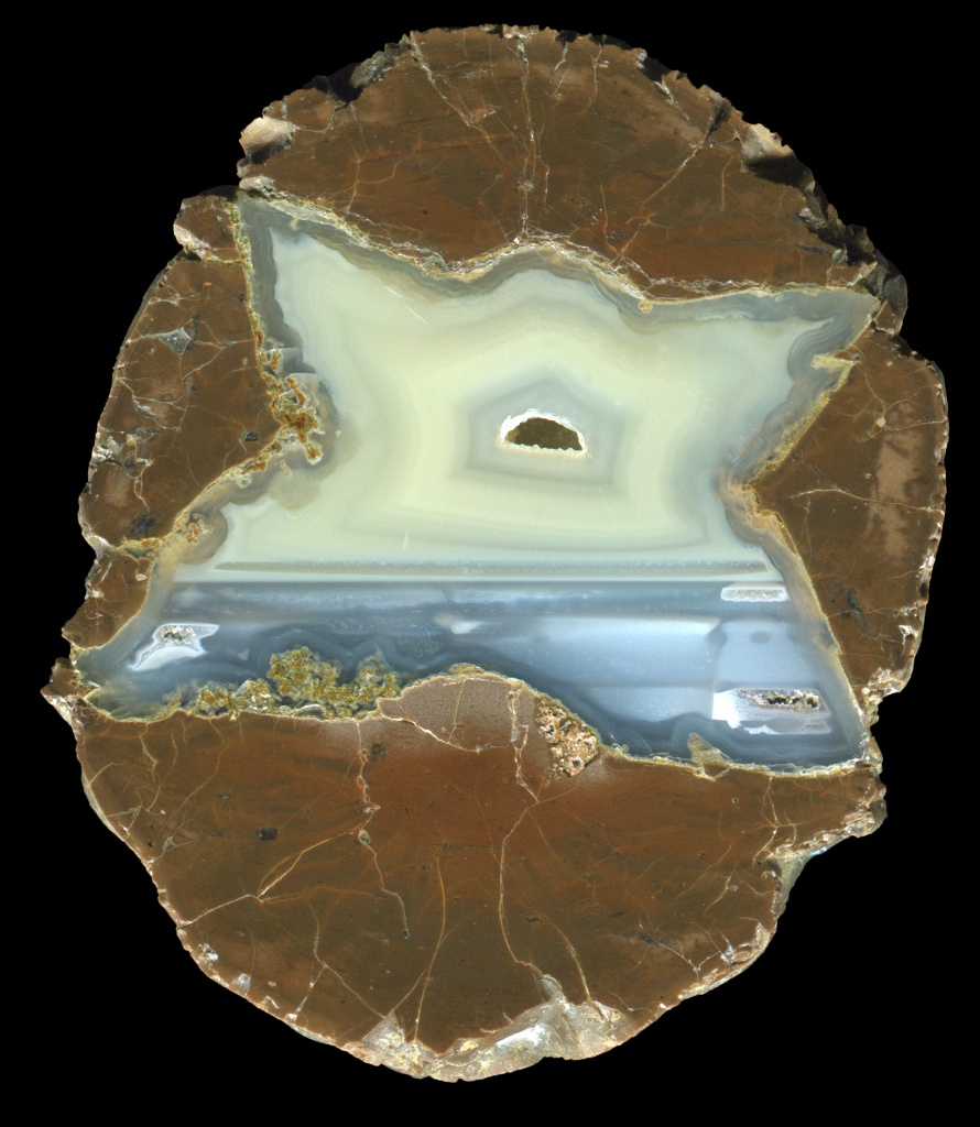Wild Iris Thunderegg with Yellow Agate