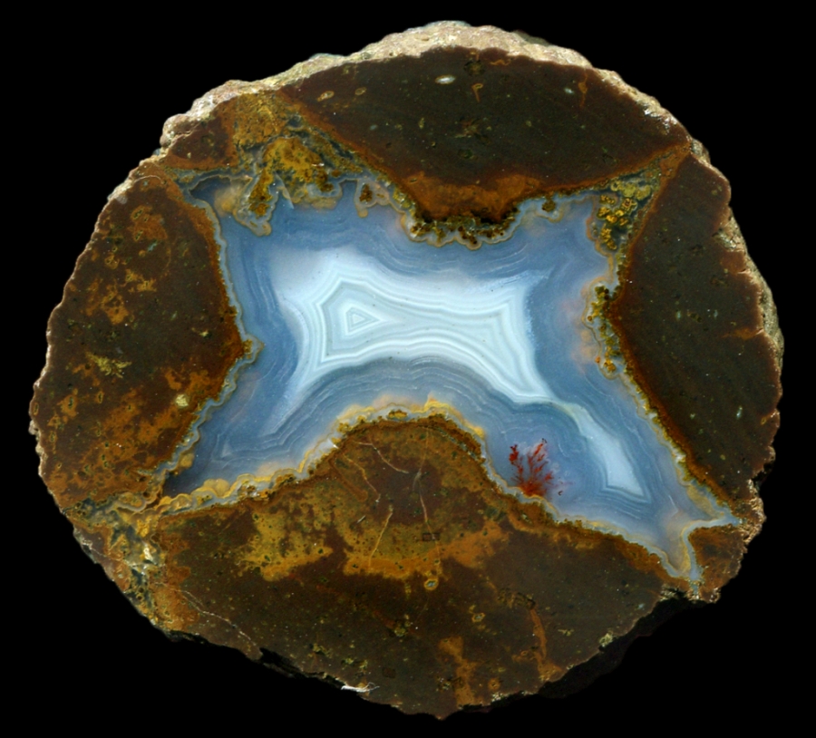 Blue Ridge Thunderegg with Red Plume