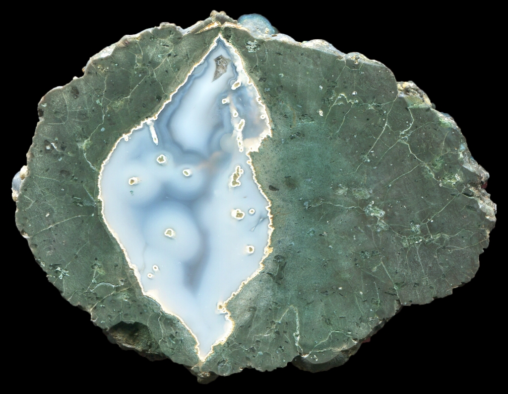 Killer Green 'New Hole' Specimen with Milky Agate